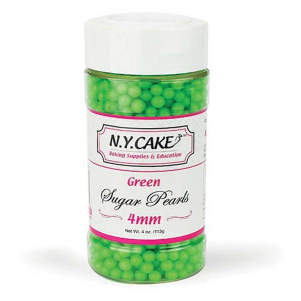 SALE!  4mm Green Sugar Pearls