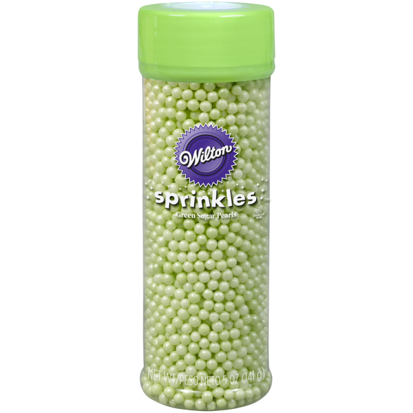 3mm Green Pearlized Sugar Pearls