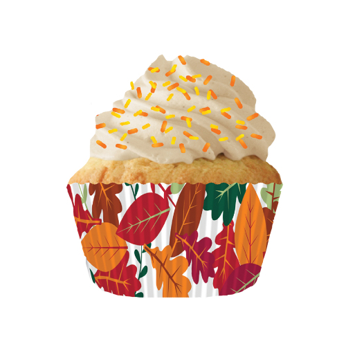 LTD QTY!  Fall Leaves Cupcake Liners