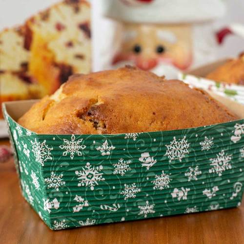 Green With White Snowflakes Loaf Pans
