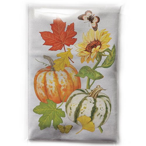 SALE!  Heirloom Pumpkins with Butterfly Flour Sack Towel