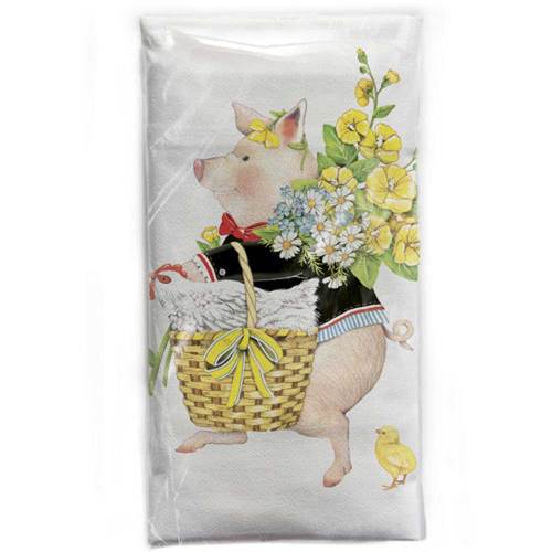Easter Pig Flour Sack Towel