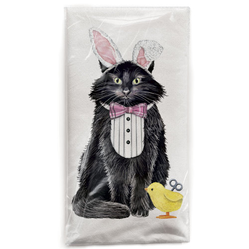 Easter Cat Flour Sack Towel