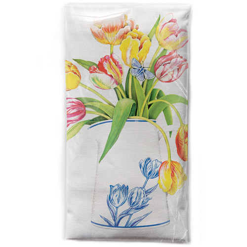 Tulip Vase Flour Sack Towel