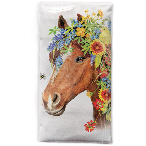 Wildflower Horse Flour Sack Towel