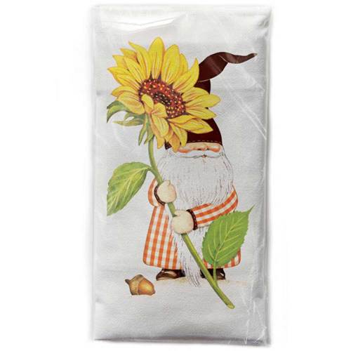 Sunflower Gnome Flour Sack Towel