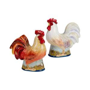 October Hill Bowl And Spreader Set New In Box Rooster Design 