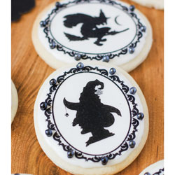 Halloween Cameo Witch Silhouettes Wafer Paper
