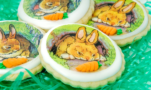 Easter Bunnies Wafer Paper Cookies How-To