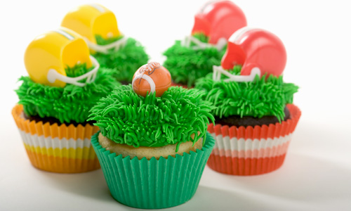 Grassy Football Cupcakes How-To