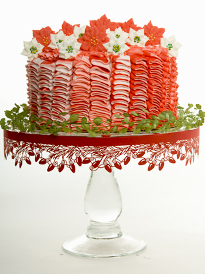 Poinsettia Cake How-To