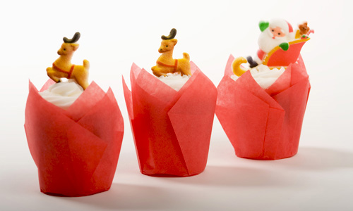Santa & Reindeer Cupcakes How-To