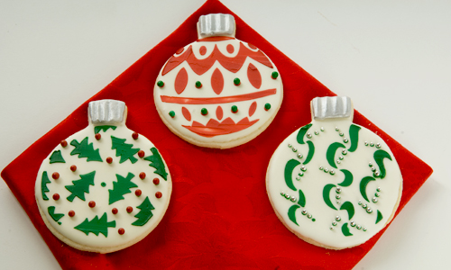 Ornament Stencil Cookies How-To