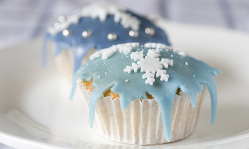 Snowflake Cupcakes How-To