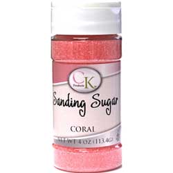 Coral Fine Crystal Sanding Sugar