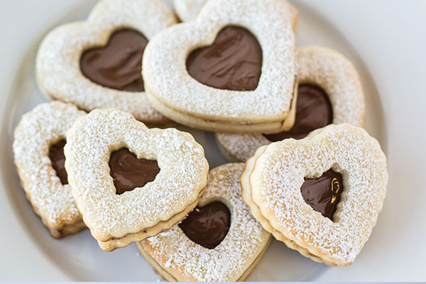 Heart-Shaped Linzer Cookies