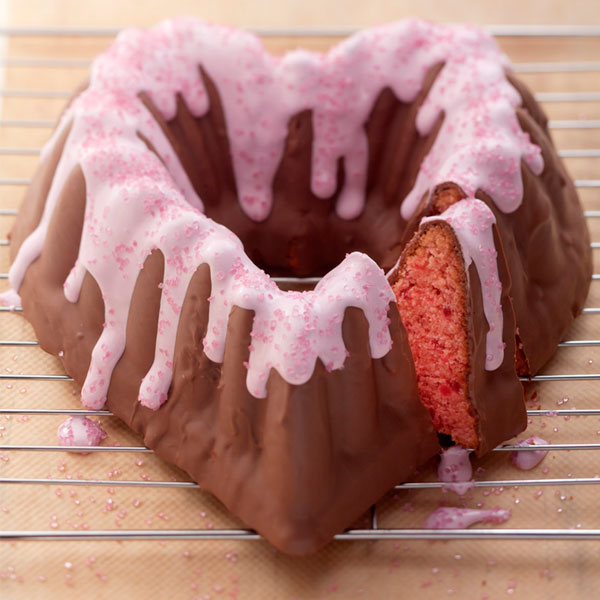 Valentine's Day Chocolate Covered Cherry Bundt Cake