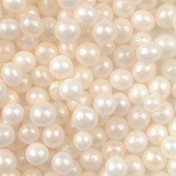 3mm Edible Pearls Ivory, 2 oz jar