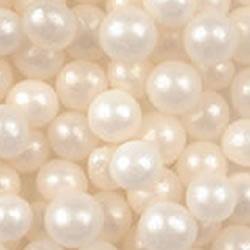 5mm Edible Pearls Ivory, 2 oz jar