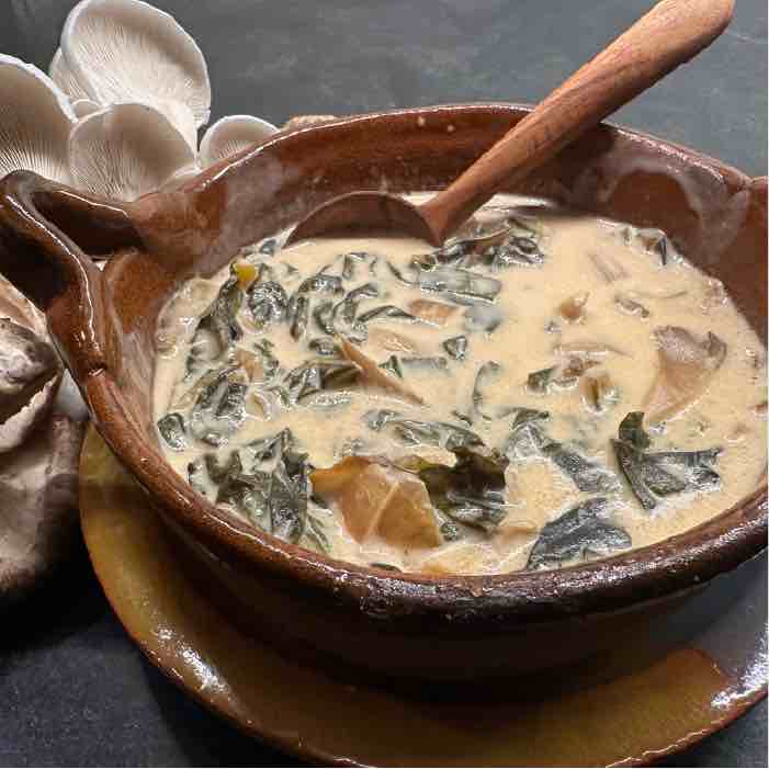 Creamy Mushroom and Chard Soup