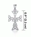 J24401 Celtic Triquetra Cross Pendant Measure Gaelsong