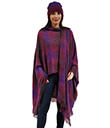 Lambswool Ruana of Purple Color Lifestyle Gaelsong