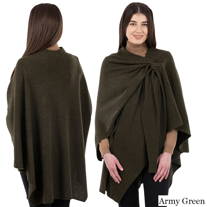 Ladies Asymmetrical 100% Lambswool Shawl  view 8
