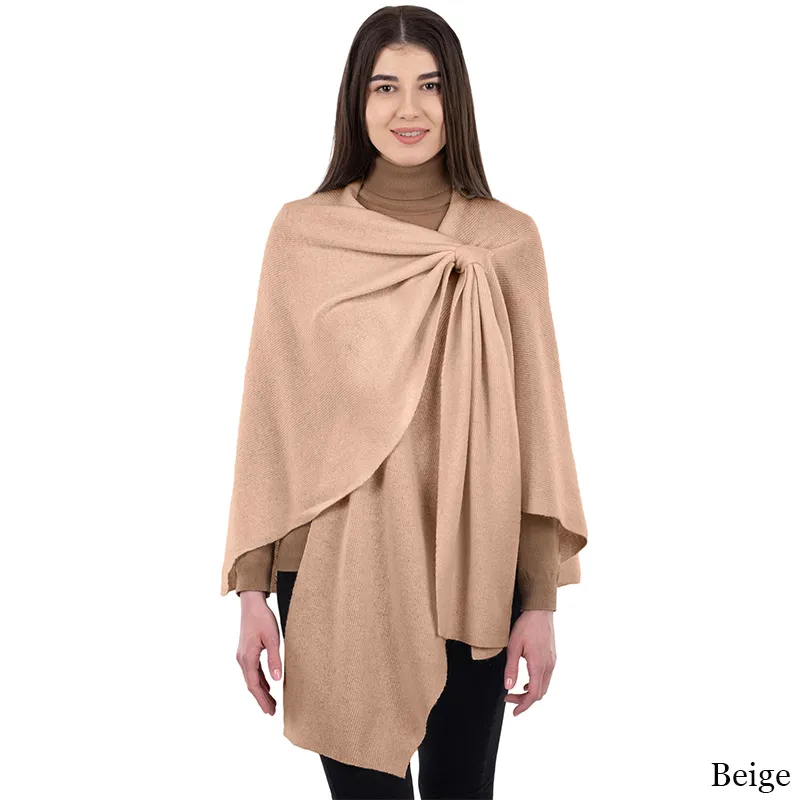 Ladies Asymmetrical 100% Lambswool Shawl  view 7