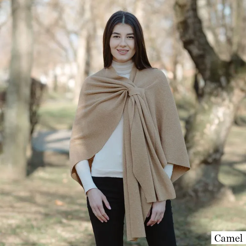 Ladies Asymmetrical 100% Lambswool Shawl  view 5