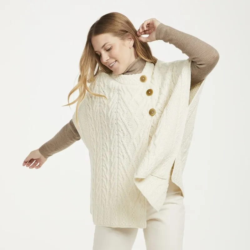 A10085 Supersoft Merino Wool Aran Cape Gaelsong