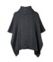Aran Supersoft Merino Poncho with Cowl Neck view 5