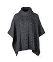 Aran Supersoft Merino Poncho with Cowl Neck view 8