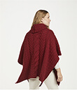 Aran Supersoft Merino Poncho with Cowl Neck view 6