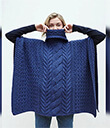 Aran Supersoft Merino Poncho with Cowl Neck view 3