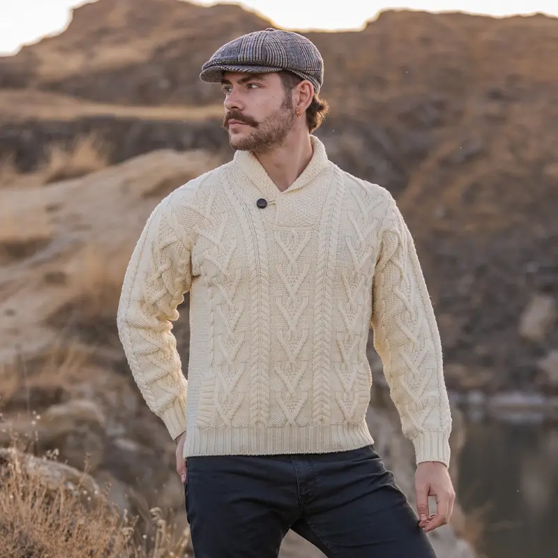 Men s Irish Sweaters Fisherman Wool Sweaters from Ireland 100 Merino Wool