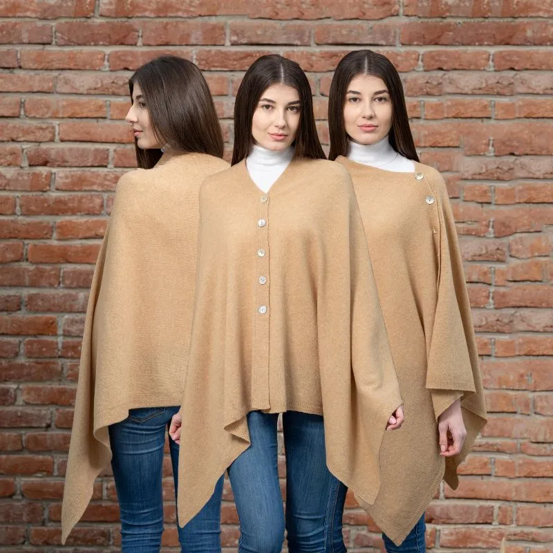 A20216 BROWNColour Lambswool Shawl Lifestyle Different Styling Gaelsong 