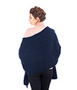 Classic Cable Wool Wrap Navy Merino Wool 4 Gaelsong