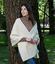 Classic Cable Wool Wrap White Merino Wool 2 Gaelsong