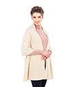 Classic Cable Wool Wrap White Merino Wool 3 Gaelsong