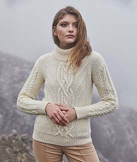 Turtle Neck Cable Sweater