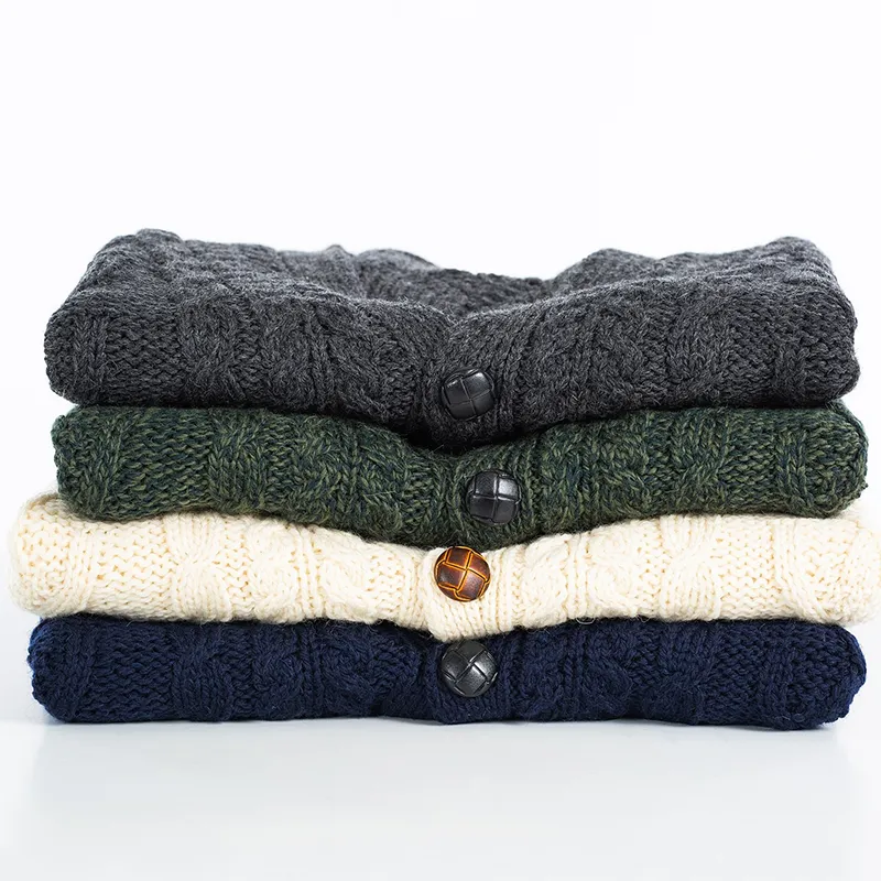 A20229 ALL COLOURS Men's Merino Wool Cardigan Gaelsong