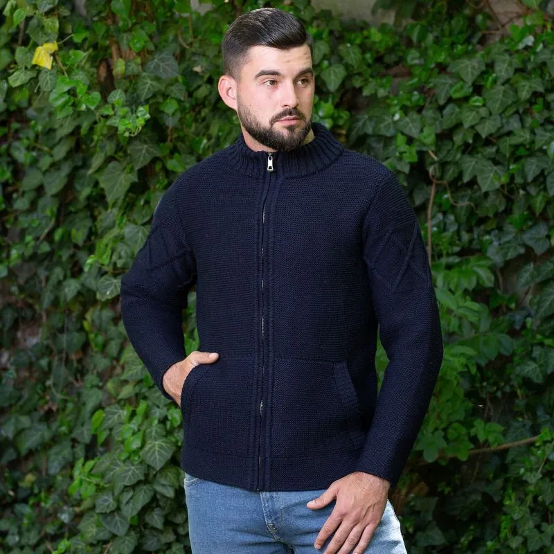 A20228 NAVY BLUE Colour Celtic Cable Men's Sweater Gaelsong