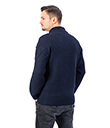 Celtic Cable Zip Cardigan Navy Blue 4 Gaelsong