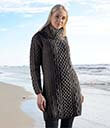 Inishowen Celtic Knit Dress of Gray Color Gaelsong