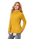 Polo Sweater Made of Yellow Merino Wool Lifestyle Gaelsong