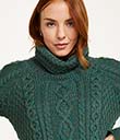 Polo Sweater Made of Army Green Merino Wool Lifestyle Gaelsong