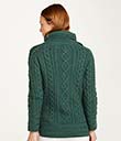 Polo Sweater Made of Army Green Merino Wool Lifestyle Gaelsong