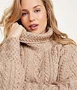 Polo Sweater Made of Wicker Merino Wool Lifestyle Gaelsong