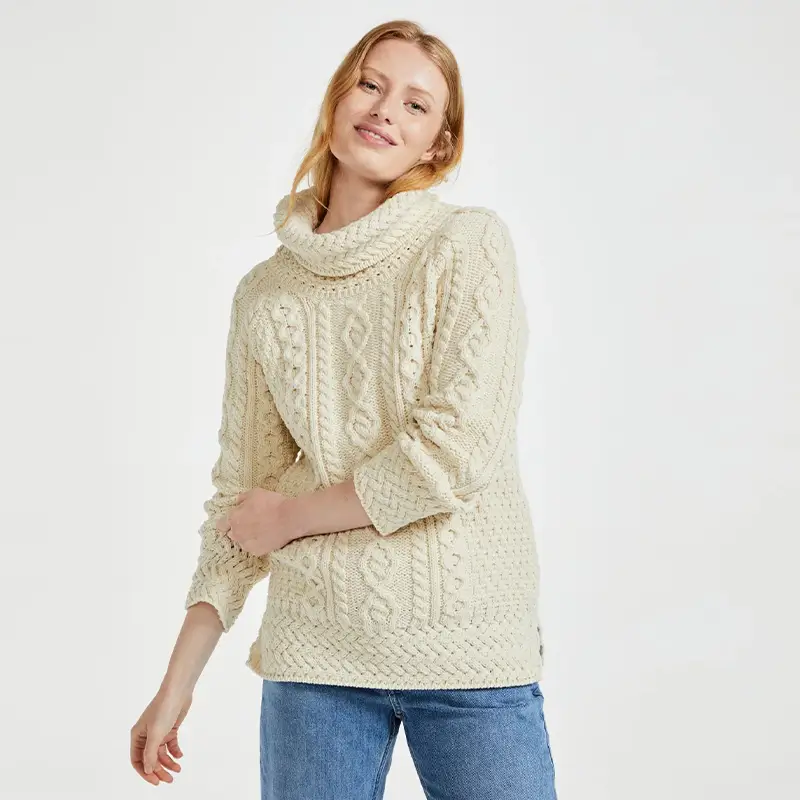 Irish roll neck sweater best sale