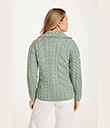 Cable Knit Button-Up Aran Cardigan view 7